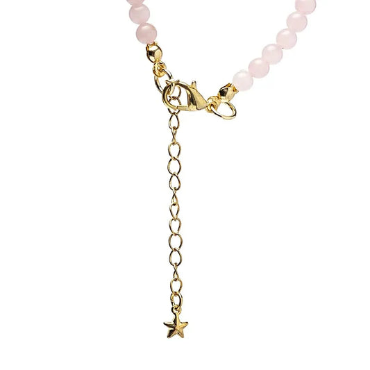 Rosenquarz mit Sonnenanhänger (Kette)