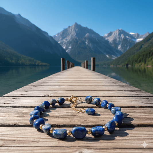 Edles Armband - Blauer Lapis - Sonnenkraft Edelsteine