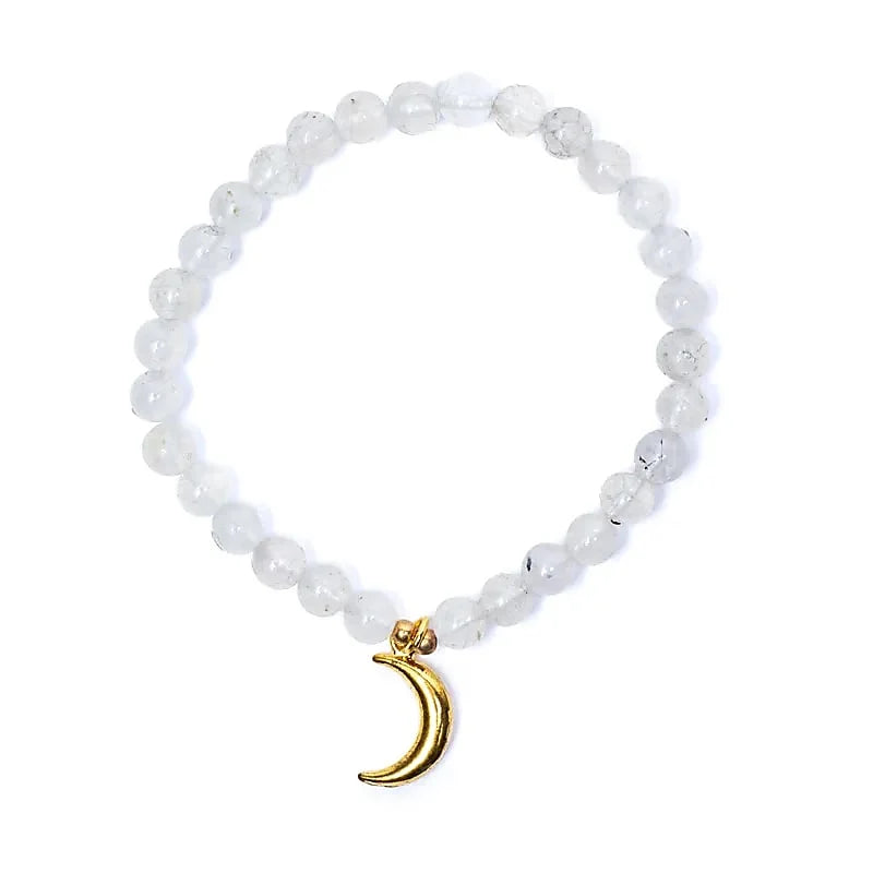 Mondstein mit Sonne-Mond-Stern (Armband)