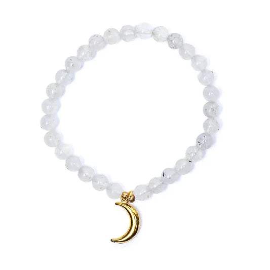 Mondstein mit Sonne-Mond-Stern (Armband)