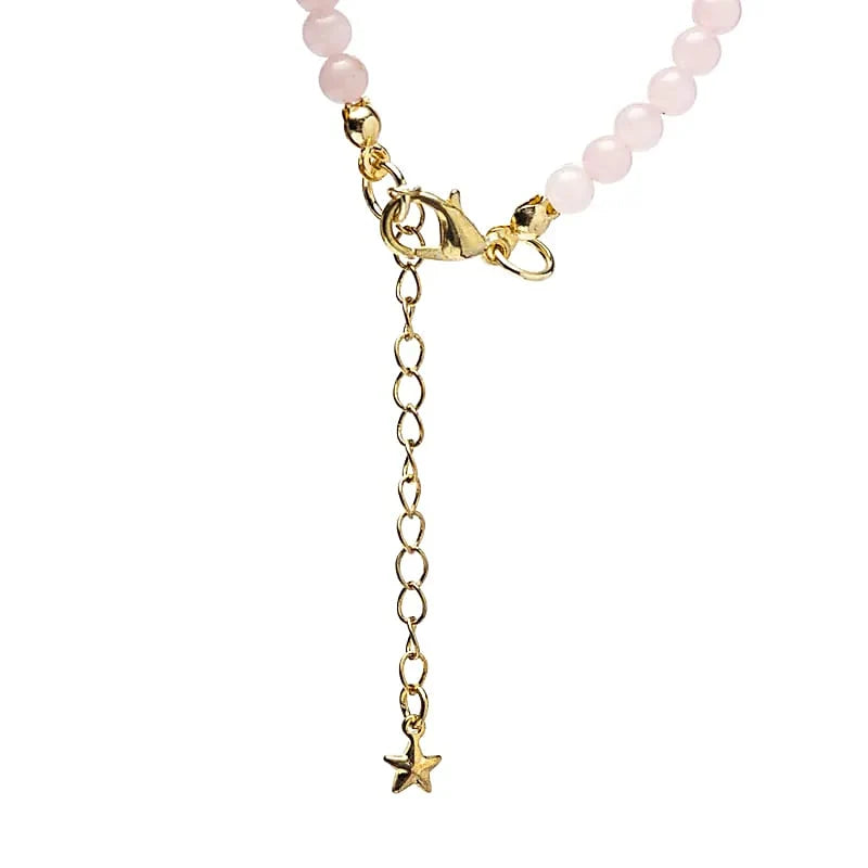 Rosenquarz mit Sonnenanhänger (Kette)