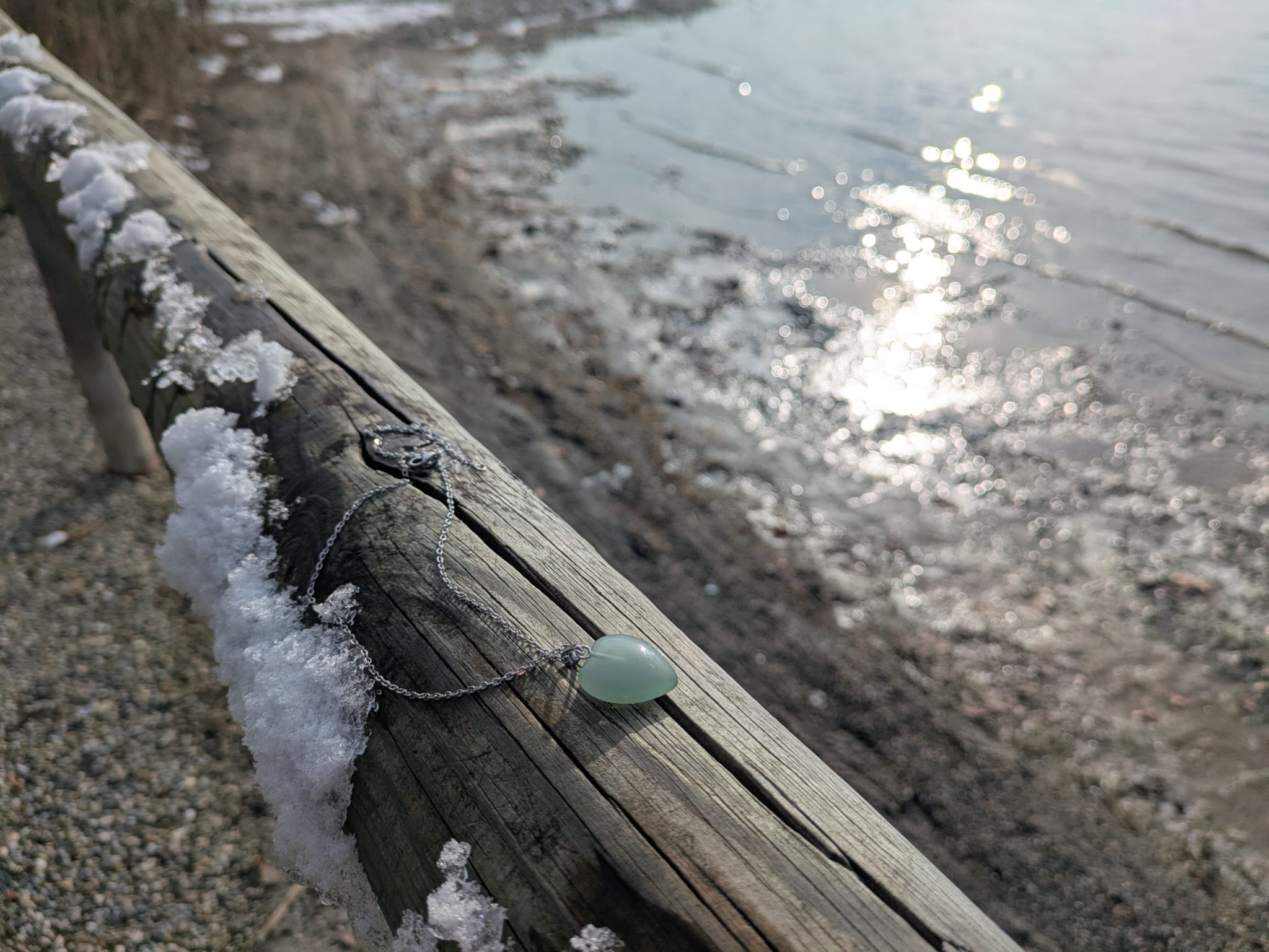 Aventurin - Herzanhänger mit Kette