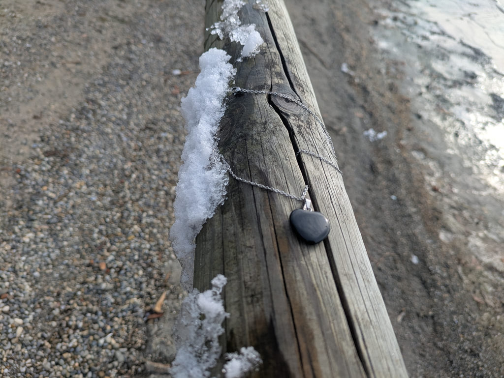 Onyx - Kette mit Herzanhänger